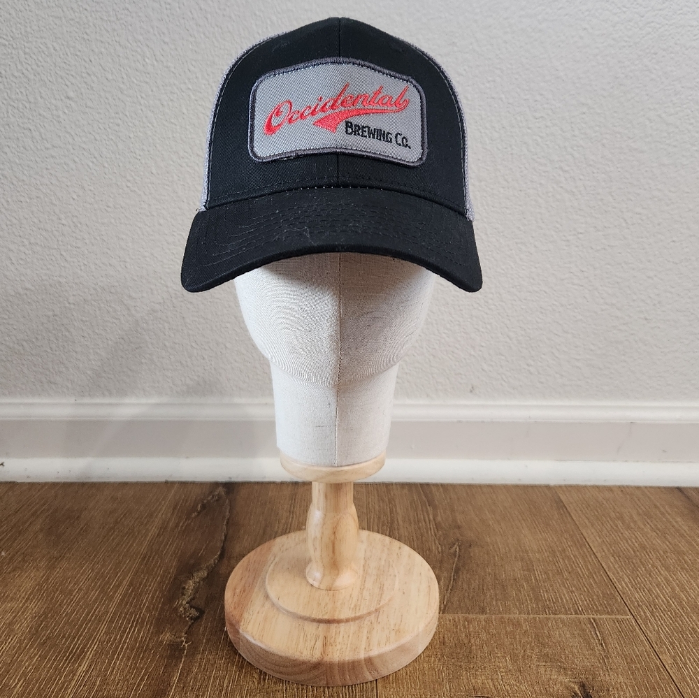 NWOT Occidental Brewery Unisex Patch Mesh Snap Back Trucker Hat One Size Casual